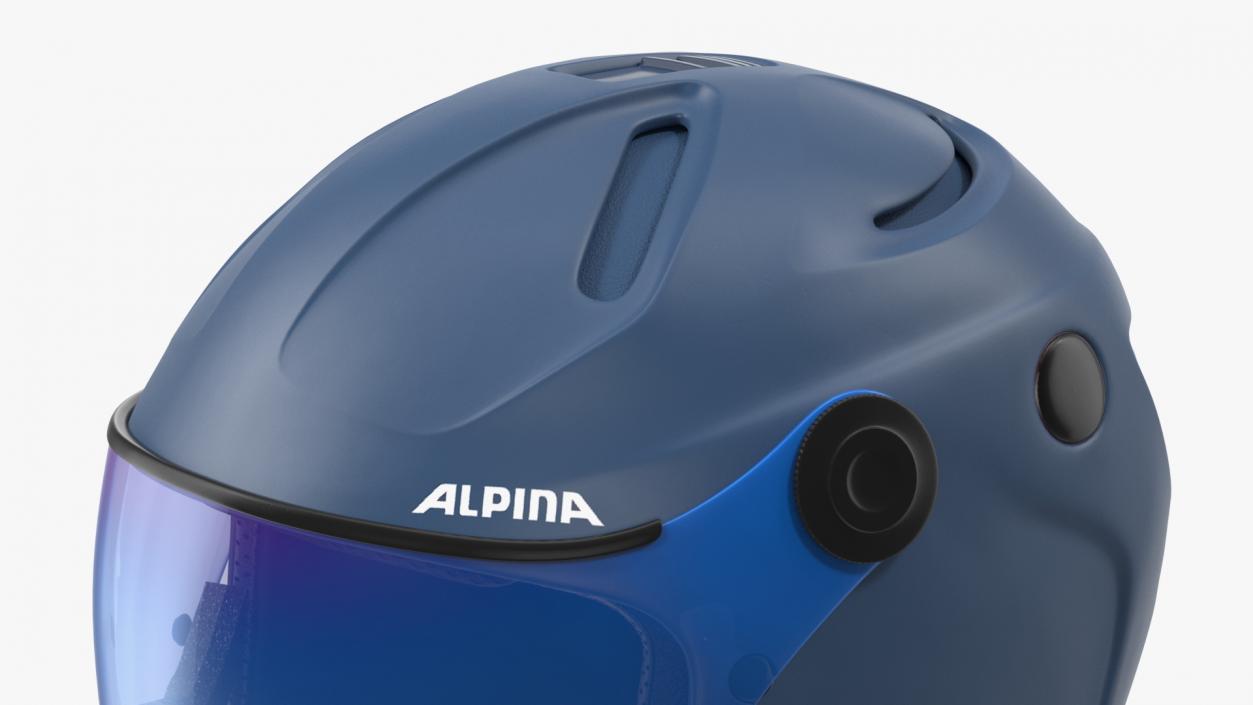 Ski Snow Helmet Alpina Blue 3D