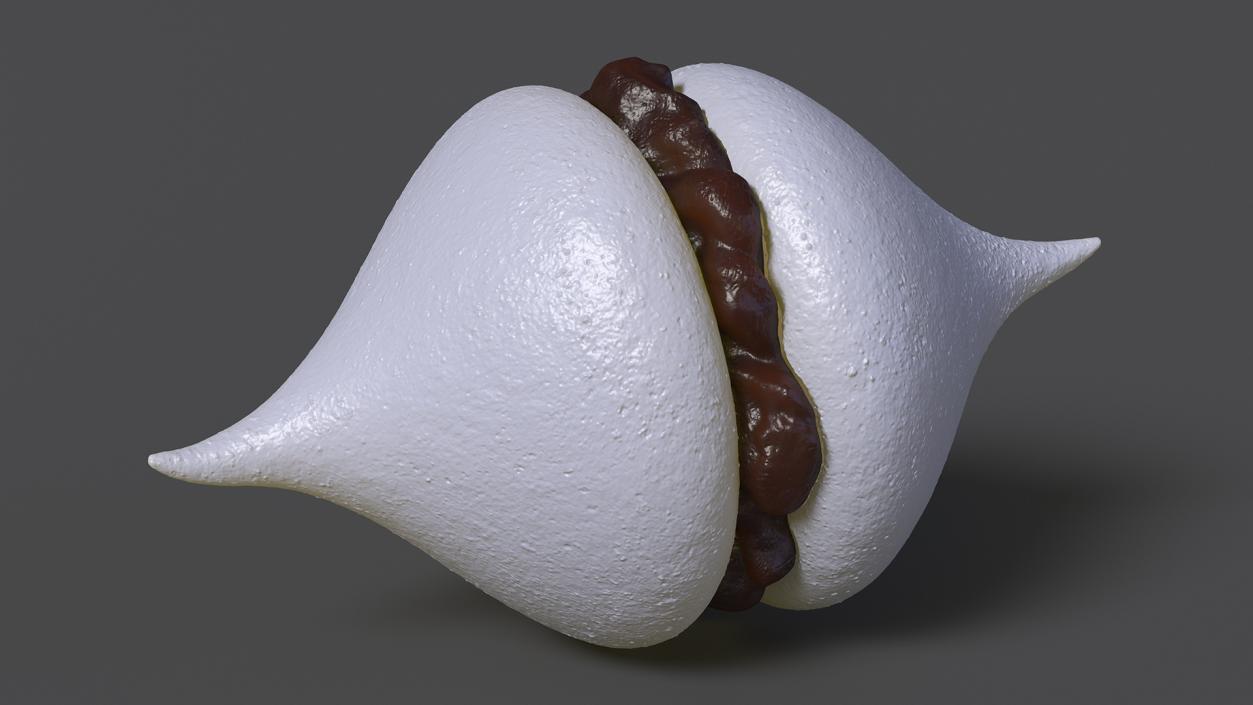 Smooth Meringue White with Chocolate Filling 3D model