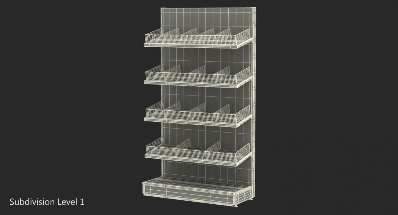 Gondola Store Shelving 3D