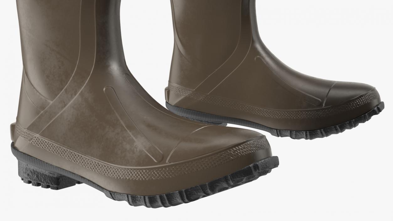 3D Waterproof Rubber Boots model