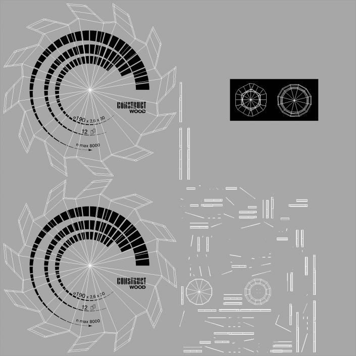 3D Left Blade Circular Saw model