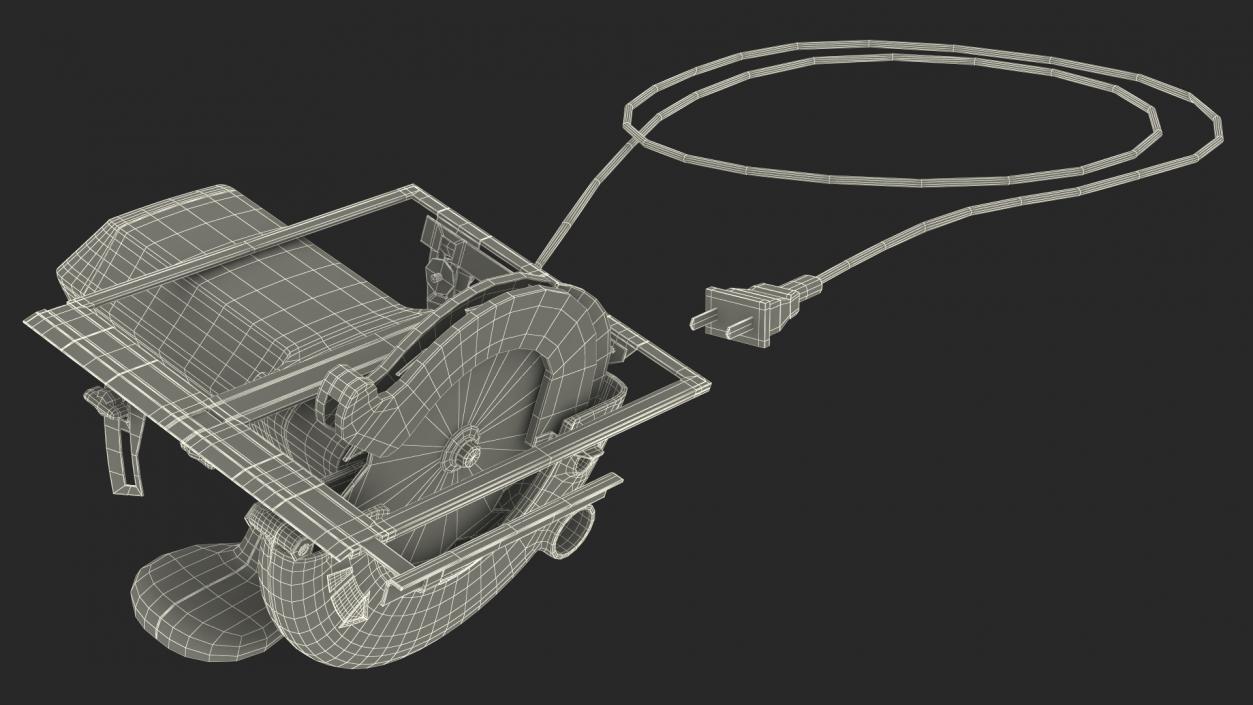 3D Left Blade Circular Saw model