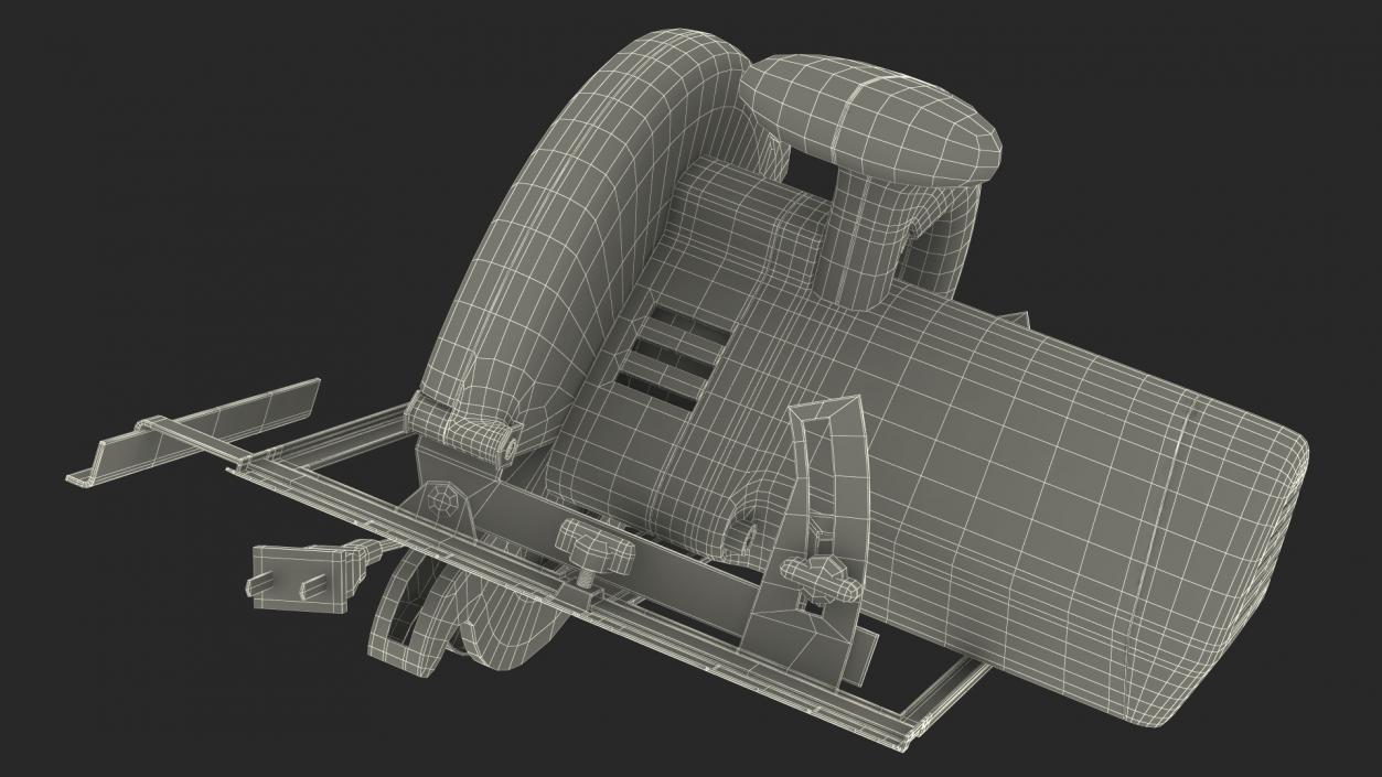 3D Left Blade Circular Saw model