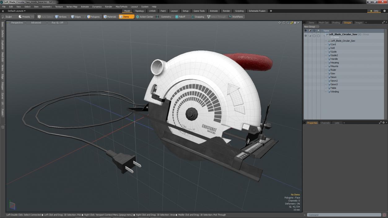 3D Left Blade Circular Saw model