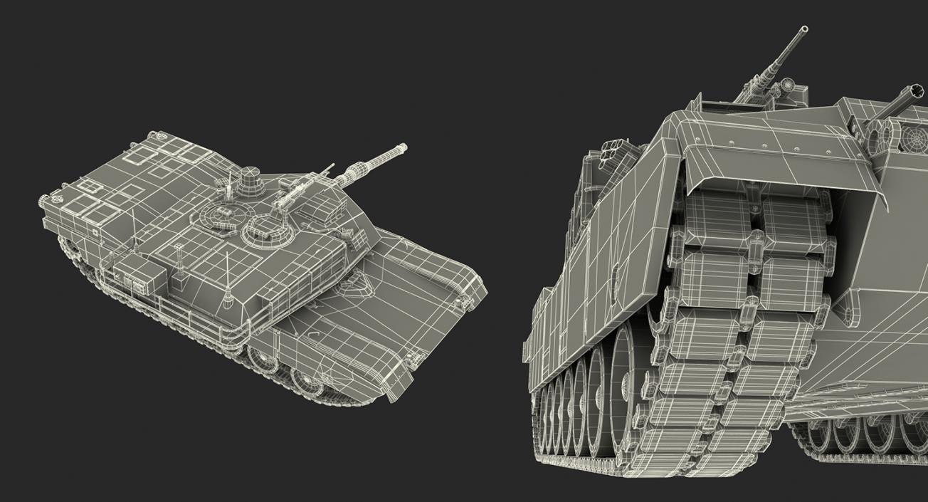 3D Rigged US Tanks Collection