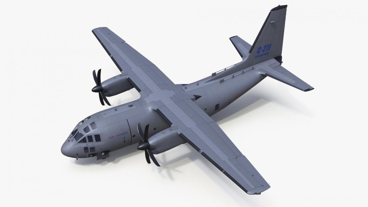 Alenia C-27J Spartan Grey Rigged 3D