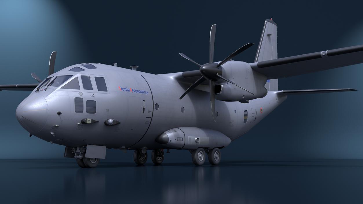 Alenia C-27J Spartan Grey Rigged 3D