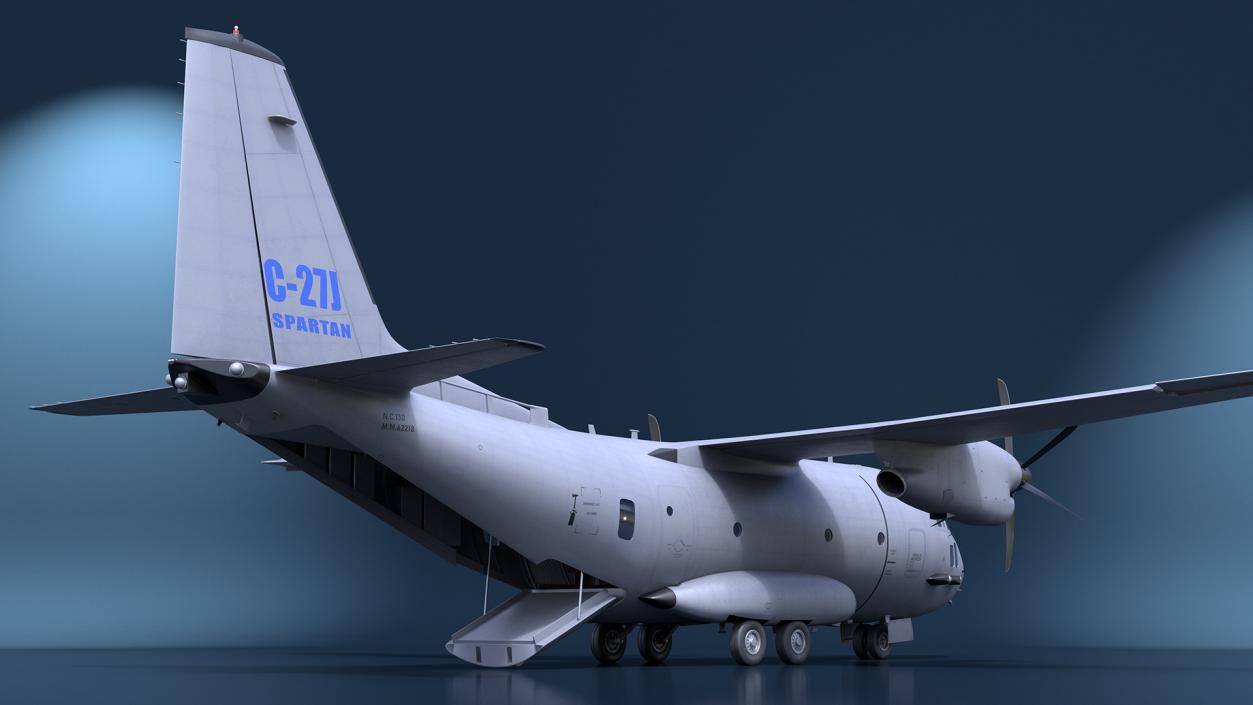 Alenia C-27J Spartan Grey Rigged 3D