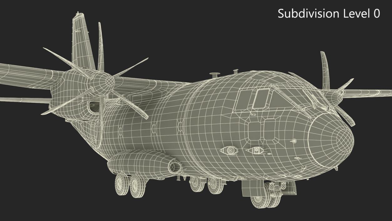 Alenia C-27J Spartan Grey Rigged 3D