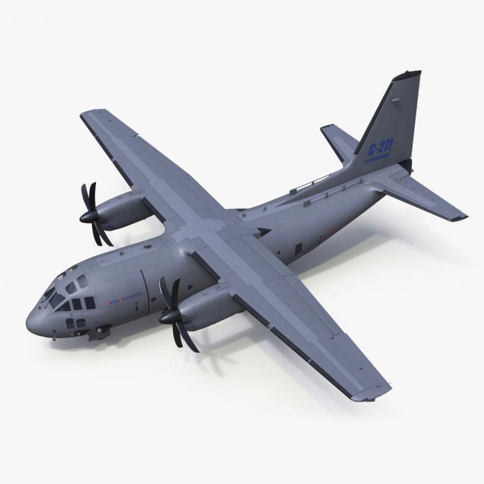 Alenia C-27J Spartan Grey Rigged 3D