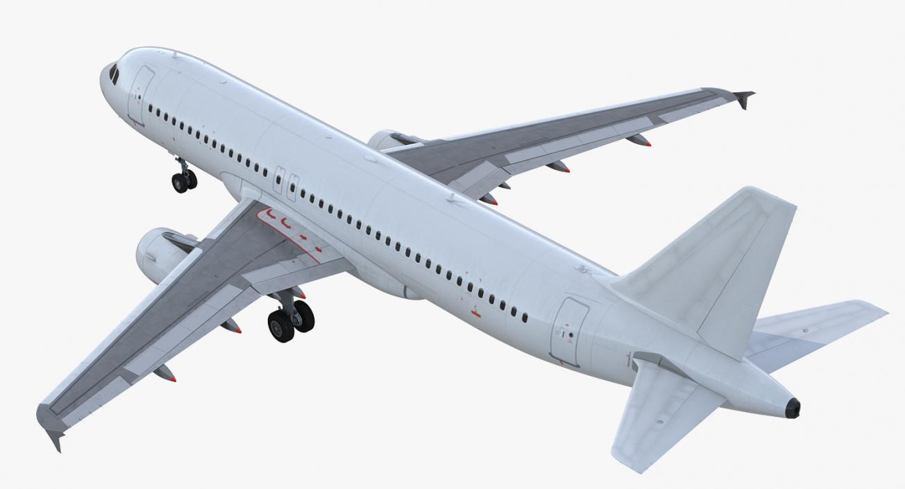 3D Airbus A320 Generic Rigged