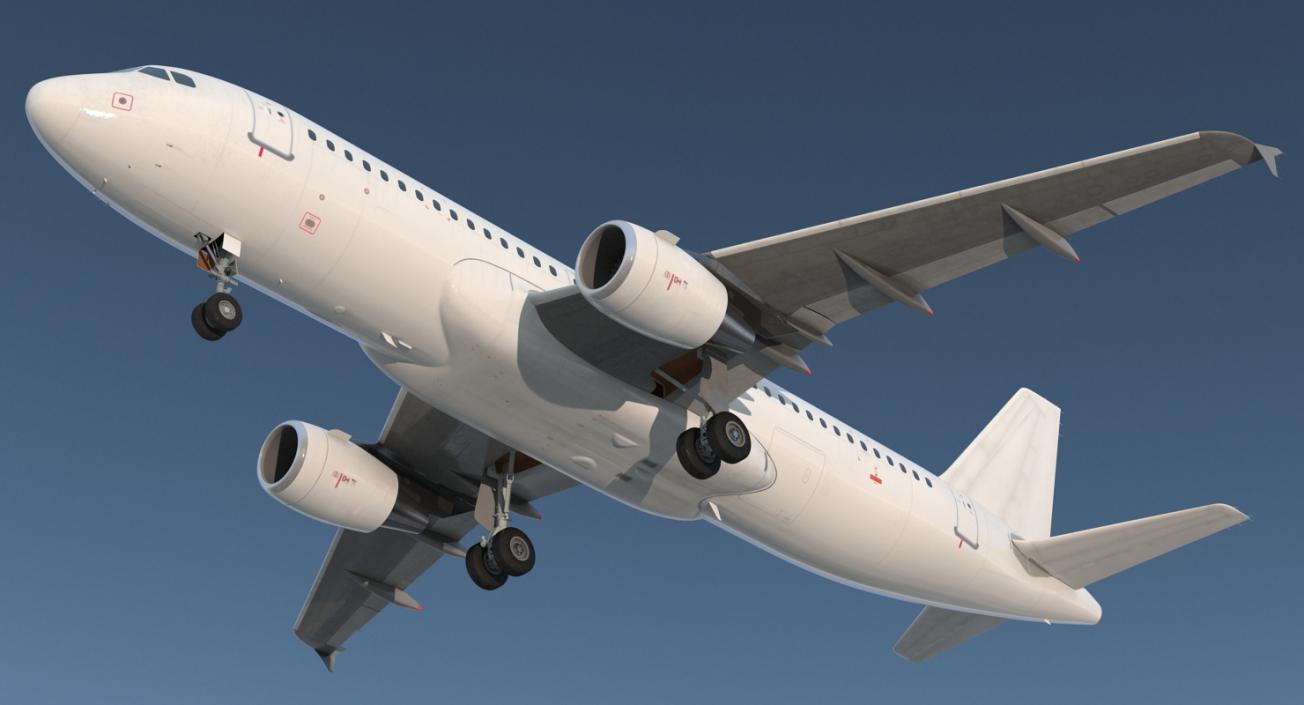 3D Airbus A320 Generic Rigged