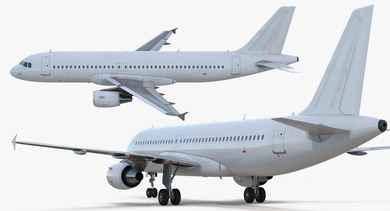 3D Airbus A320 Generic Rigged