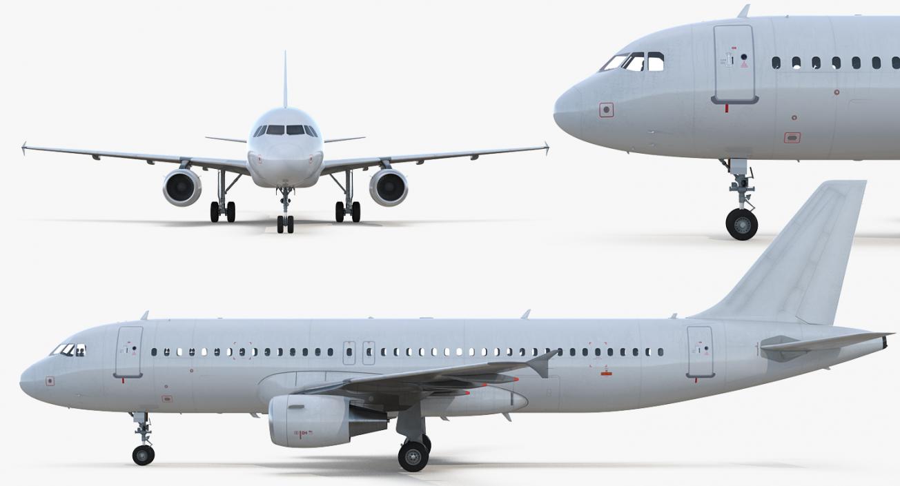 3D Airbus A320 Generic Rigged