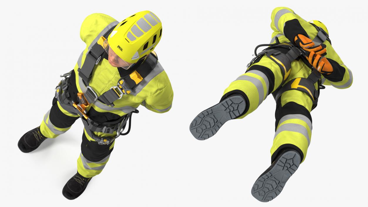 3D High Altitude Worker Waiting Pose model