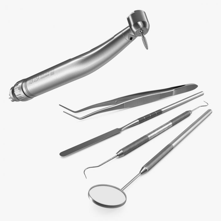 3D model Basic Dental Instruments Collection