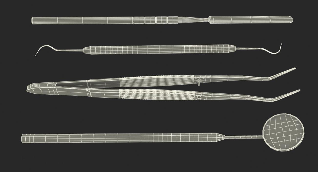 3D model Basic Dental Instruments Collection