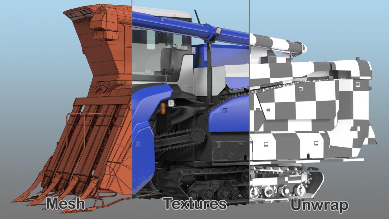 Rice Combine Harvester 3D