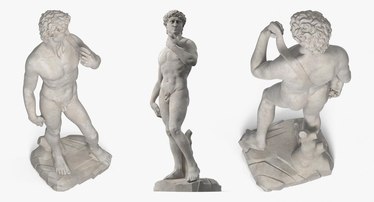 3D Stone Statues Collection 2