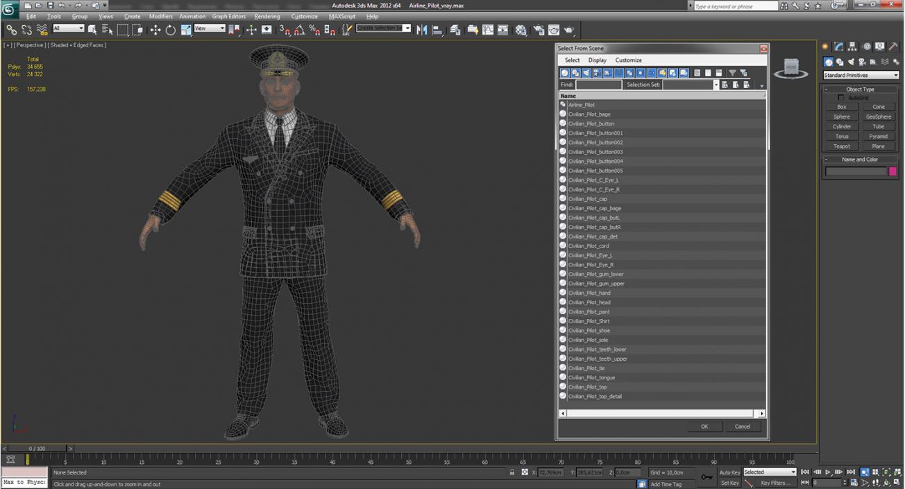 3D Airline Pilot model