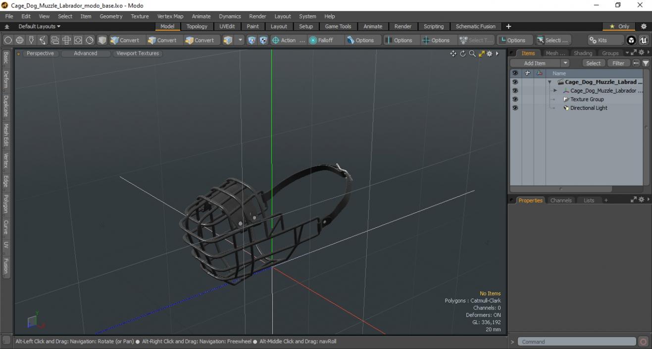 3D Cage Dog Muzzle Labrador 2