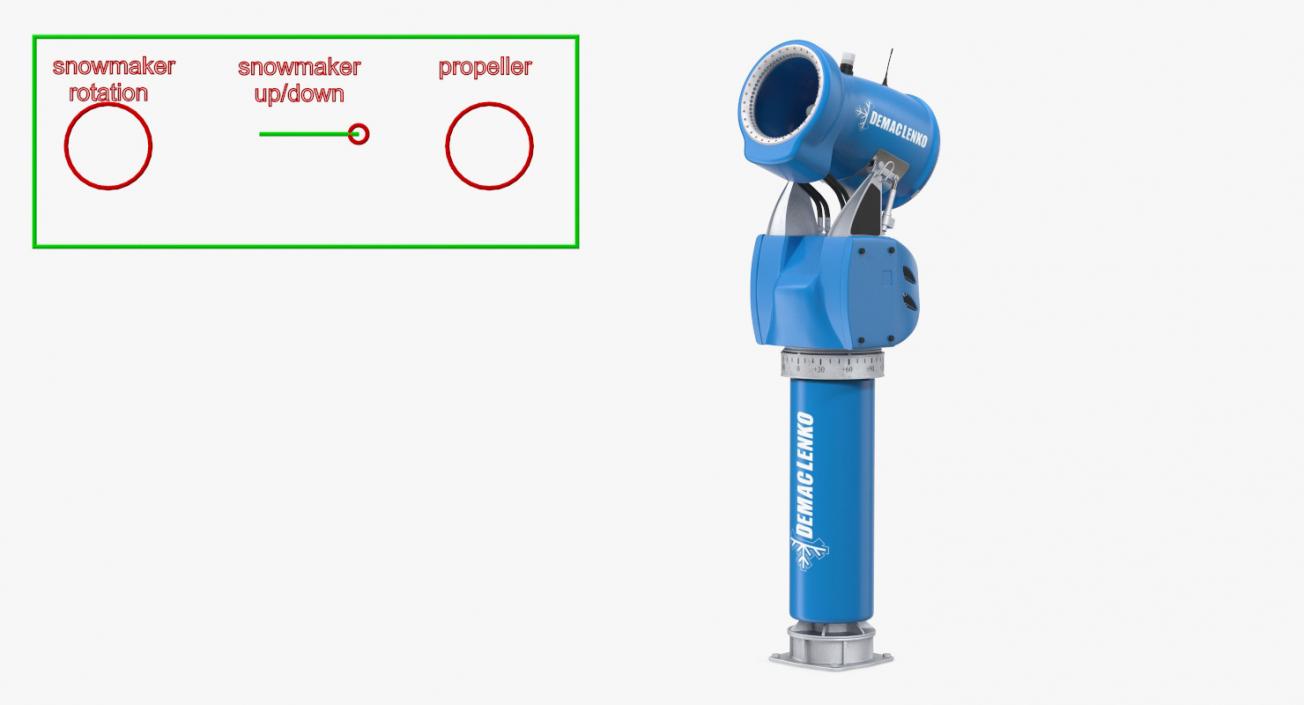 3D model Demaclenko EVO ATK Snow Maker Gun Rigged