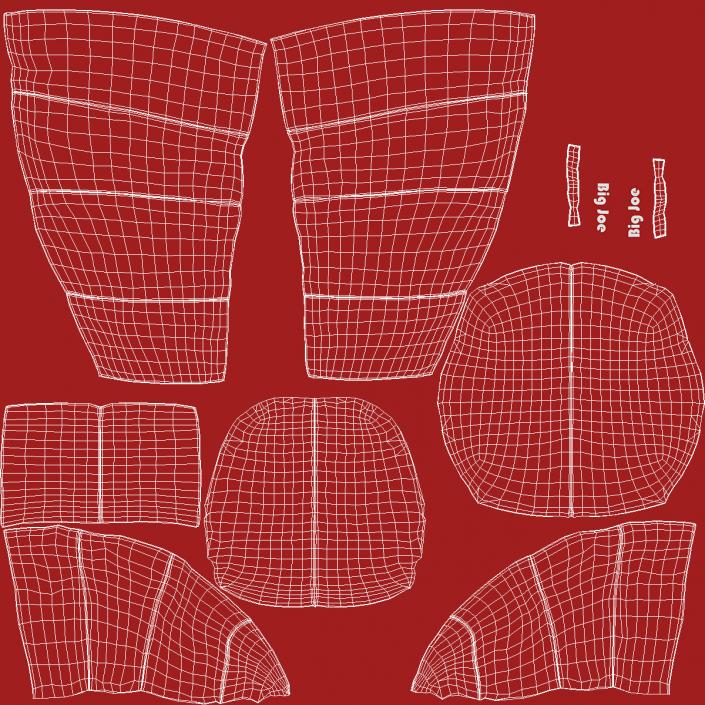 Sack Chair Big Joe Red 3D