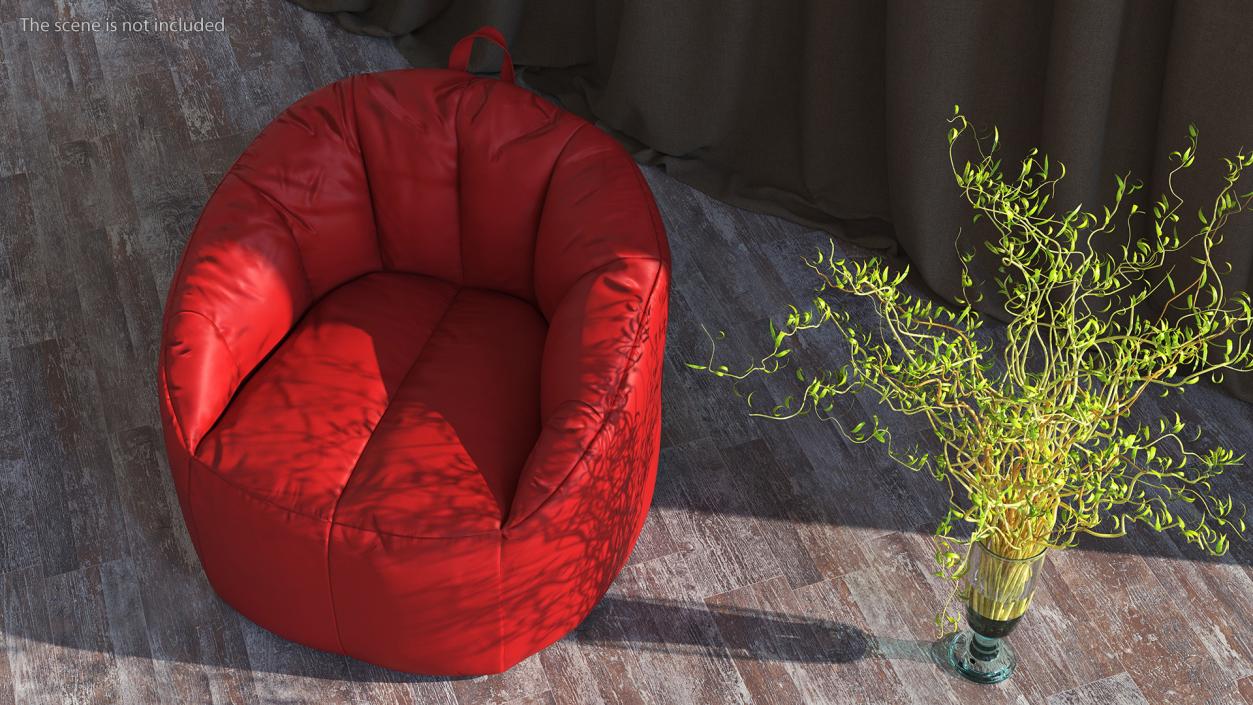 Sack Chair Big Joe Red 3D