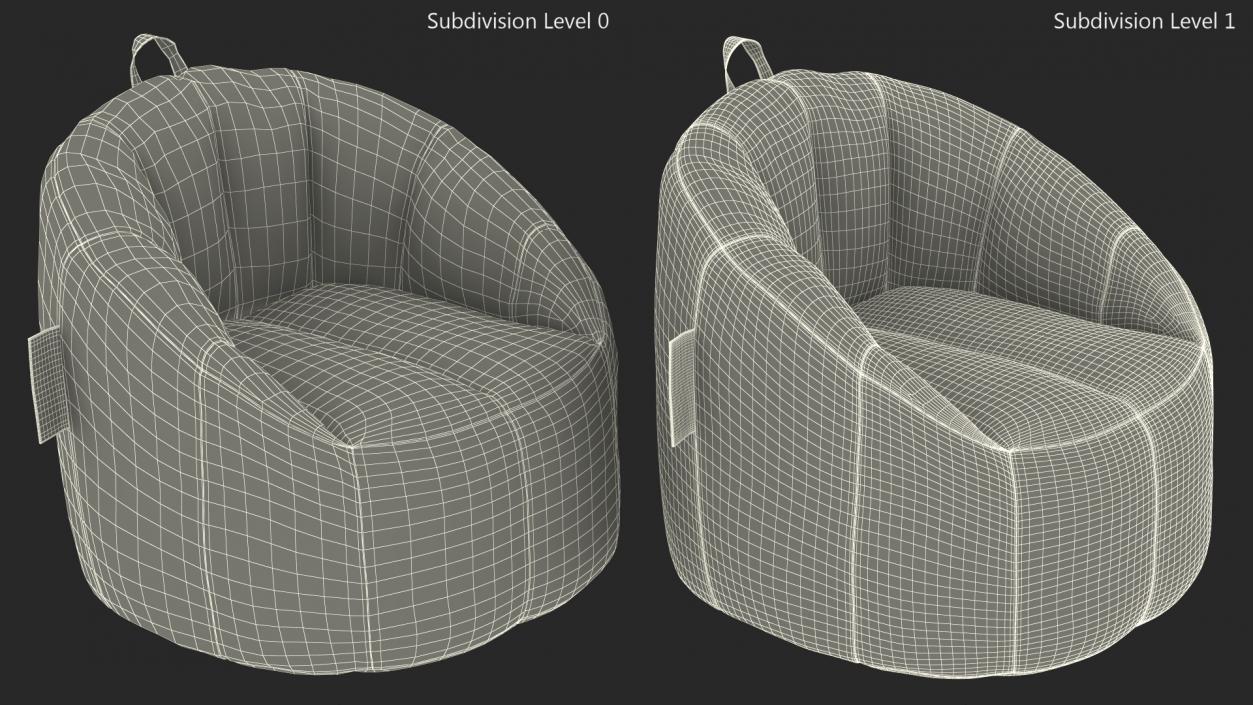 Sack Chair Big Joe Red 3D