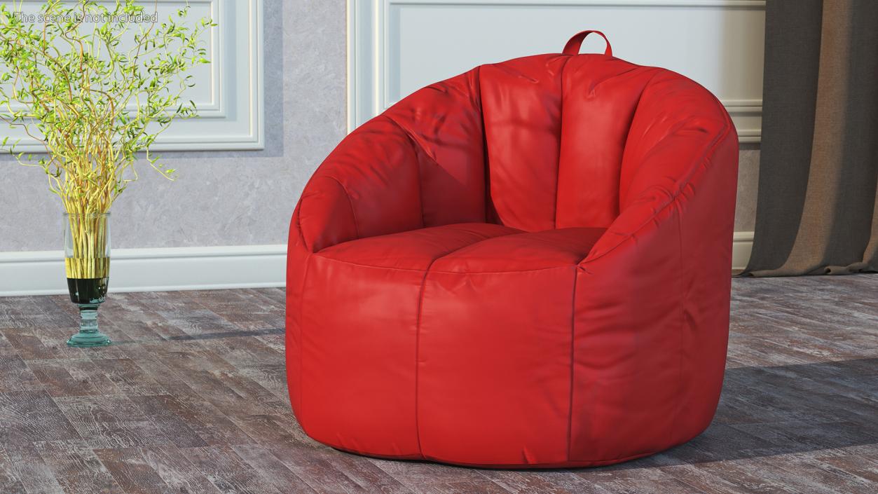 Sack Chair Big Joe Red 3D