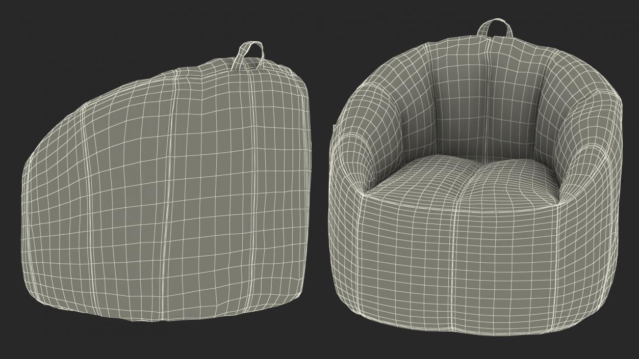 Sack Chair Big Joe Red 3D