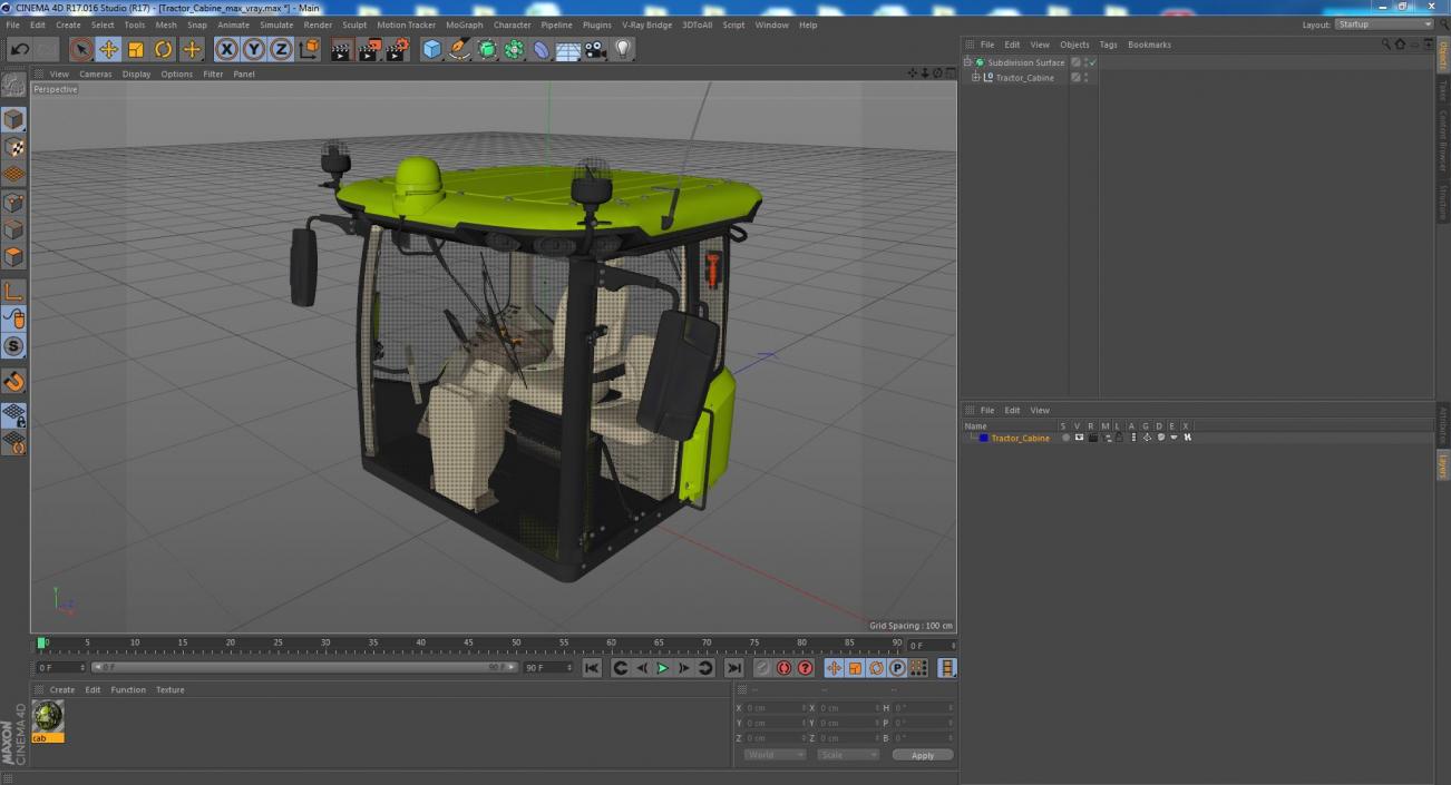 Tractor Cabine 3D model