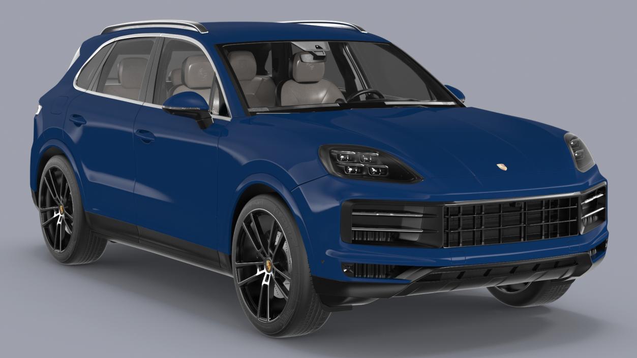 3D 2024 Porsche Cayenne Simple Interior Blue