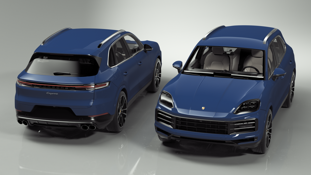 3D 2024 Porsche Cayenne Simple Interior Blue