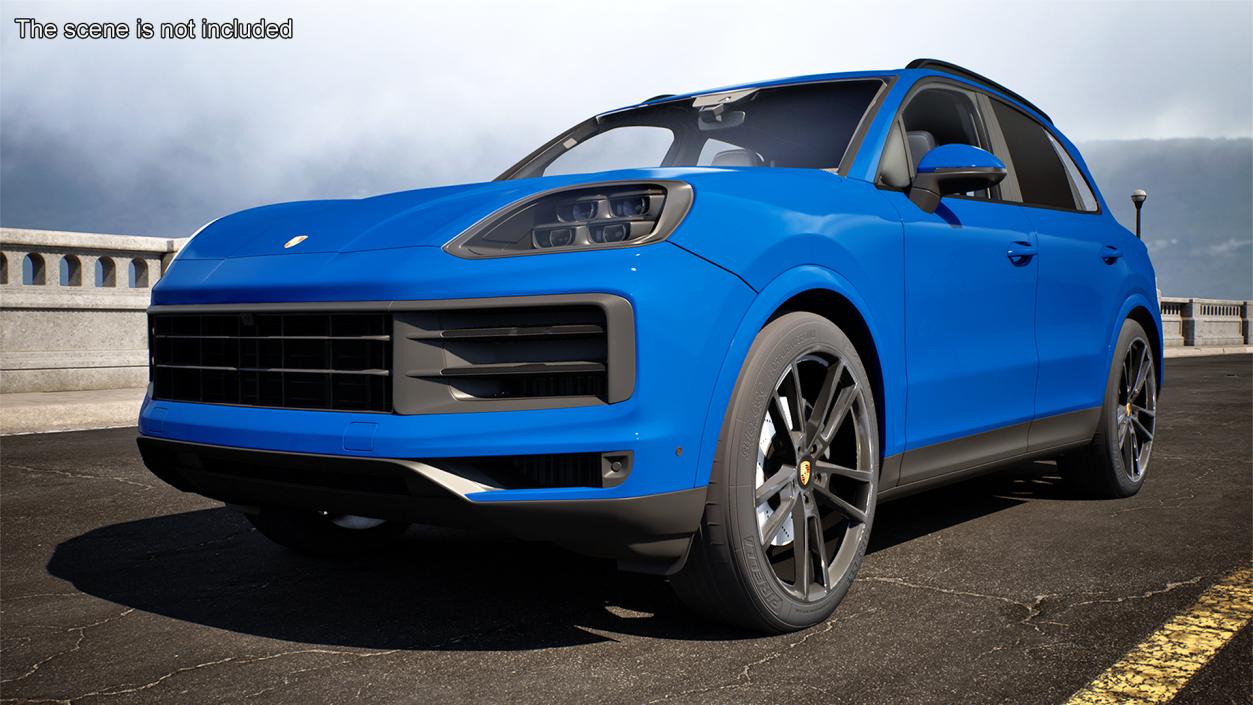 3D 2024 Porsche Cayenne Simple Interior Blue