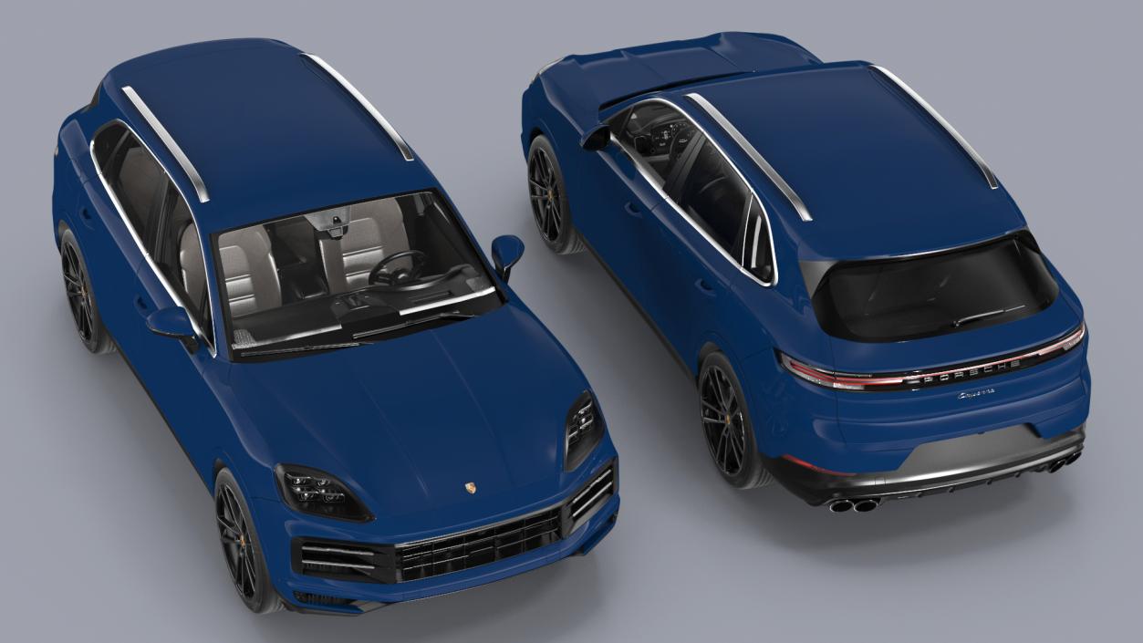 3D 2024 Porsche Cayenne Simple Interior Blue