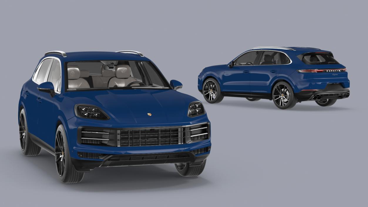 3D 2024 Porsche Cayenne Simple Interior Blue