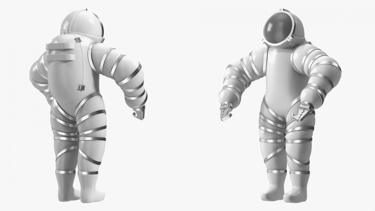 3D Deep Sea Diving Suit White