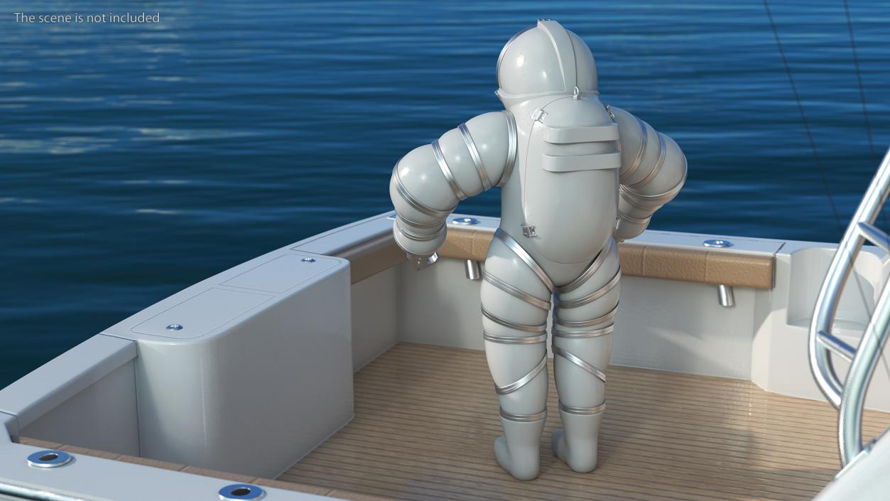 3D Deep Sea Diving Suit White