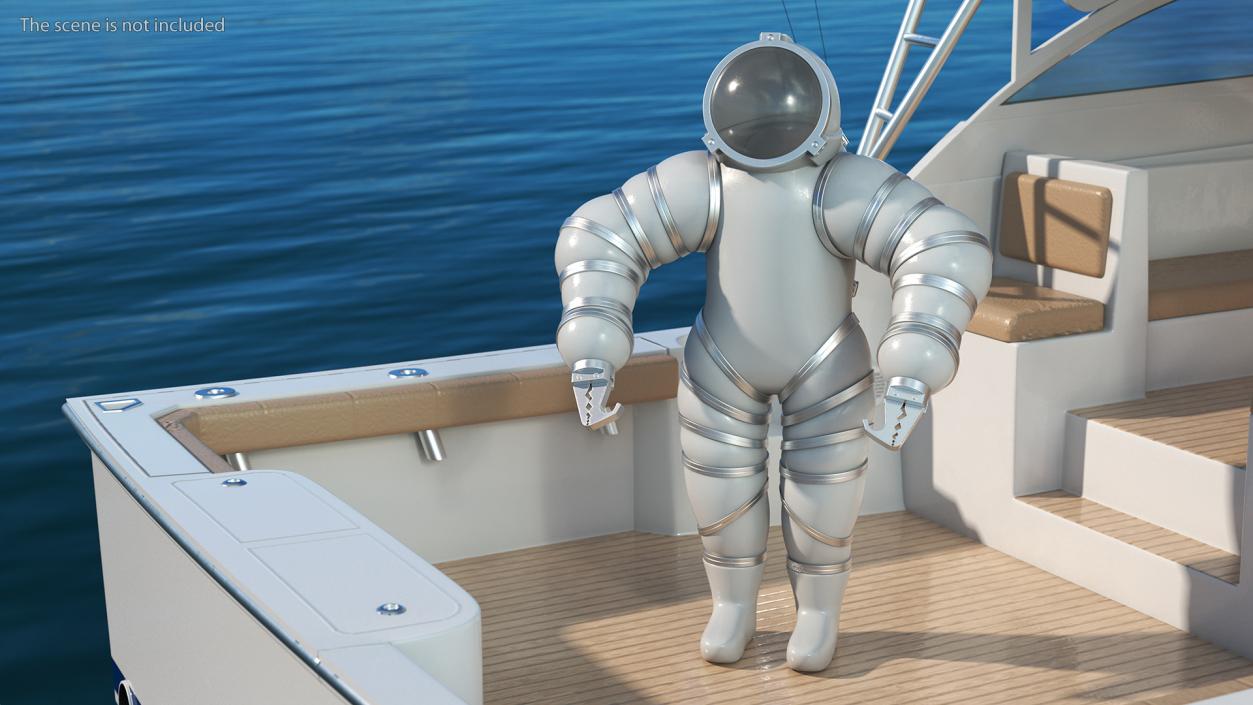 3D Deep Sea Diving Suit White