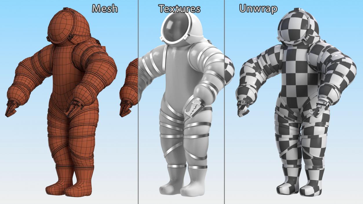 3D Deep Sea Diving Suit White