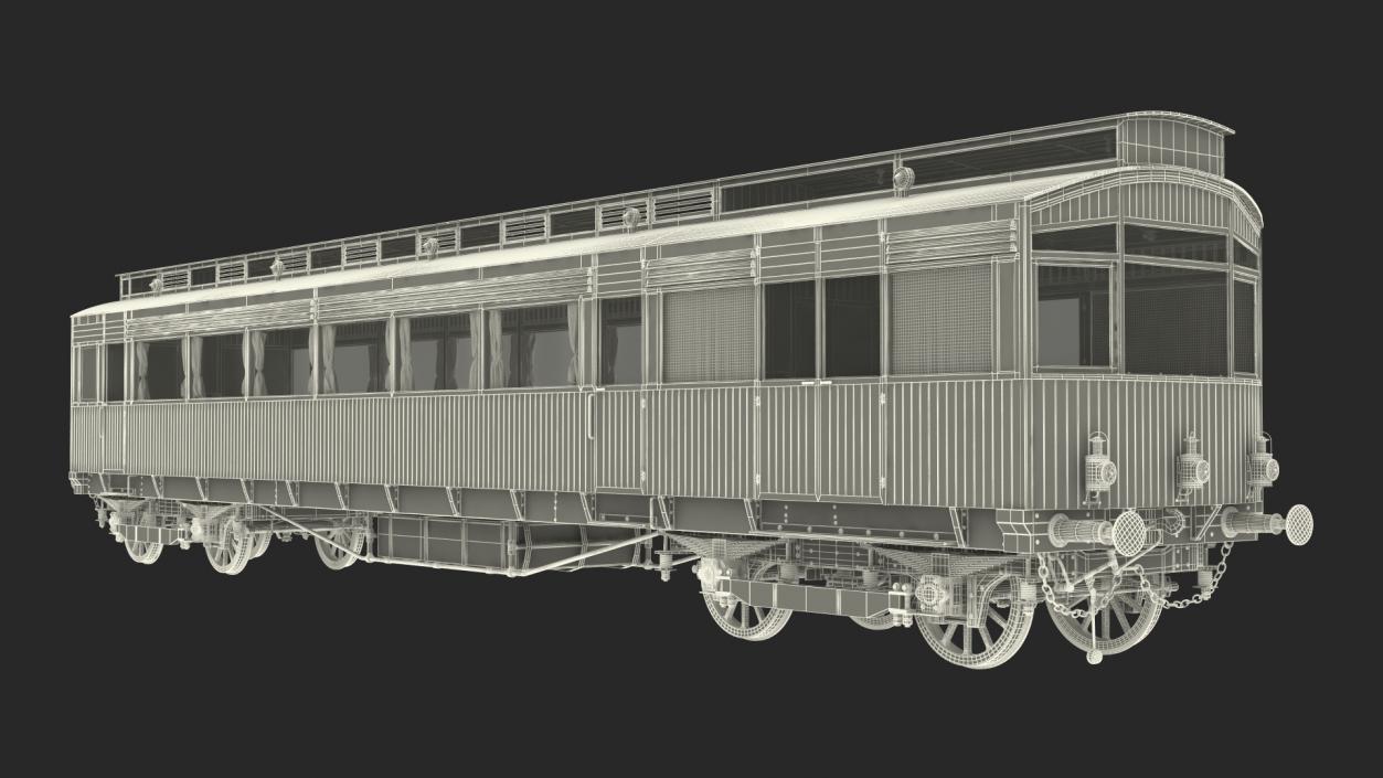 3D 1903 North Eastern Railway Electric Autocar model