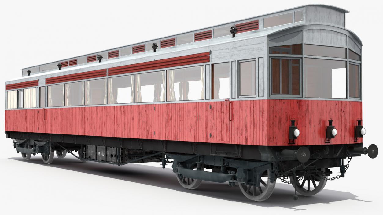 3D 1903 North Eastern Railway Electric Autocar model