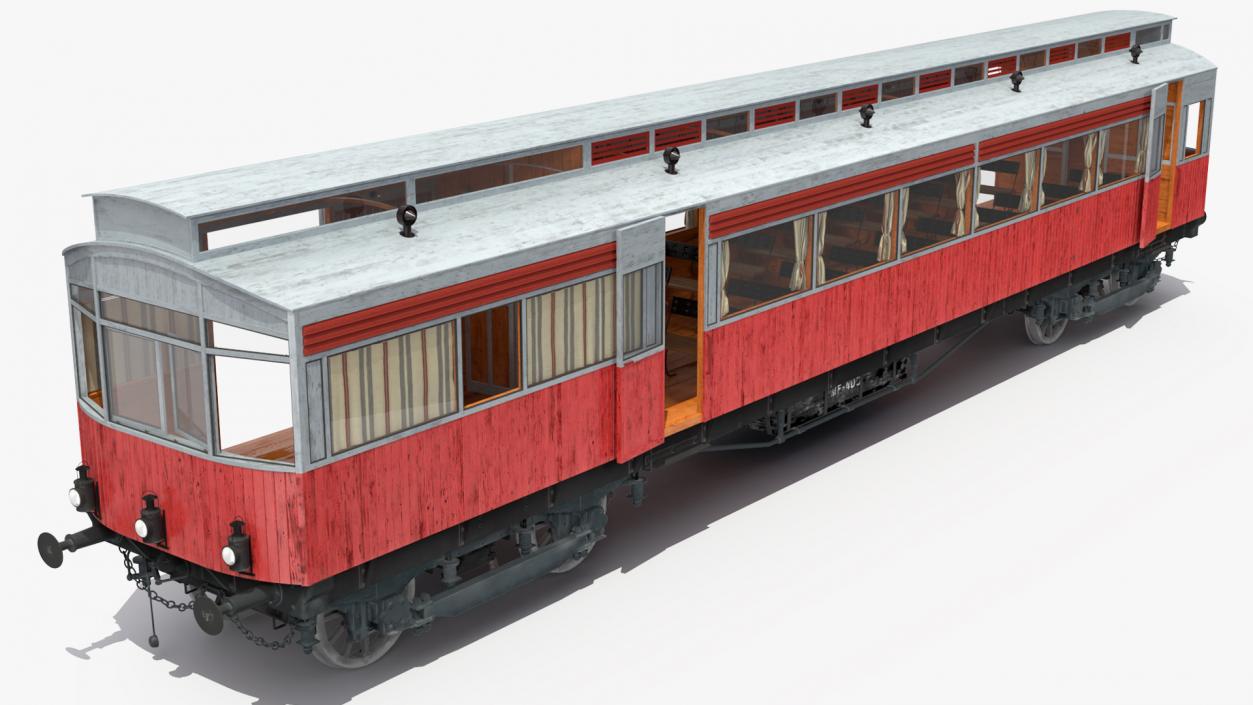 3D 1903 North Eastern Railway Electric Autocar model