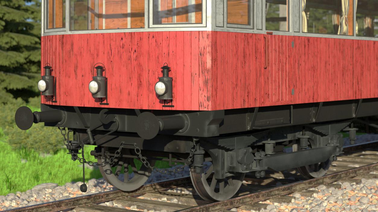 3D 1903 North Eastern Railway Electric Autocar model