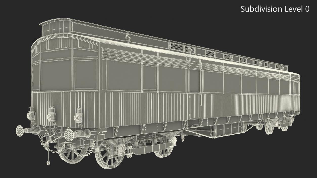 3D 1903 North Eastern Railway Electric Autocar model