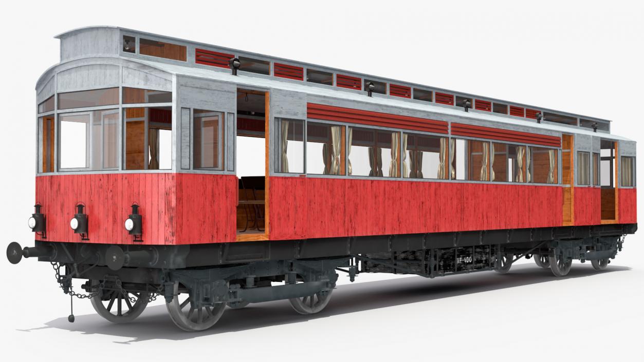 3D 1903 North Eastern Railway Electric Autocar model