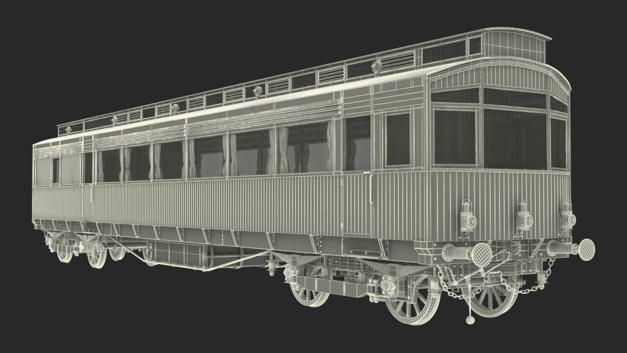 3D 1903 North Eastern Railway Electric Autocar model