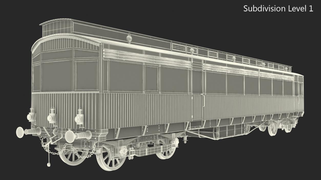 3D 1903 North Eastern Railway Electric Autocar model