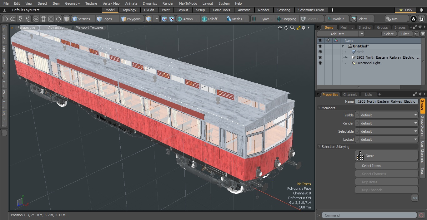 3D 1903 North Eastern Railway Electric Autocar model